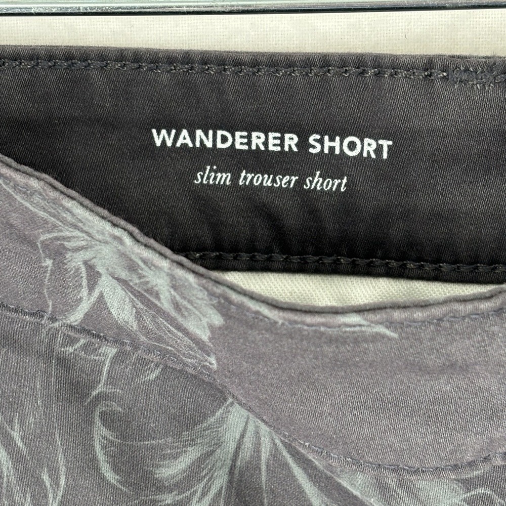 AG Adriano Goldschmied Wanderer Slim Shorts Mens 40 Gray Botanical Floral Chino - Picture 4 of 10